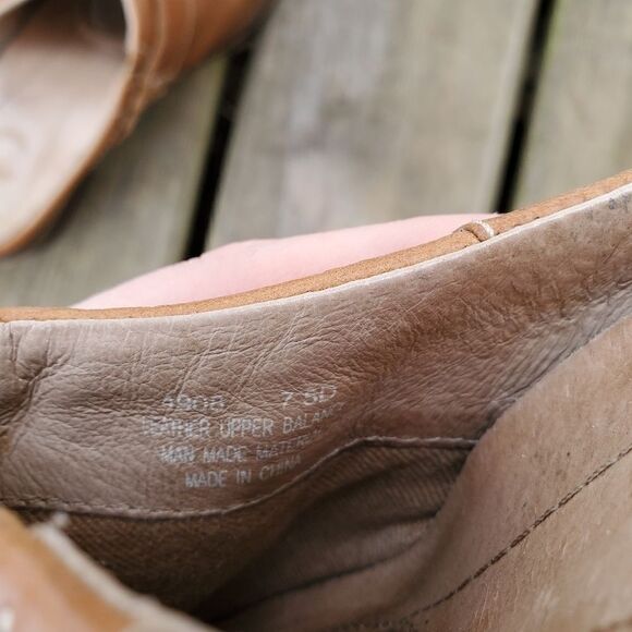 Red Wing Shoes Vintage Celina 90s y2k VSCO Camel Tan Leather Woman's Mules 7.5 - Picture 6 of 7